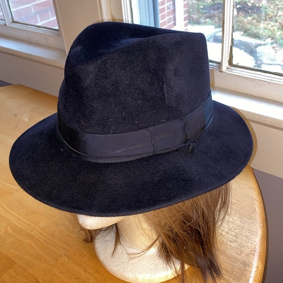 Selentino velour Fedora style hat size 7 1/2 in good condition - Picture 2 of 12